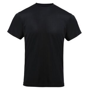 Premier Mens Chefs Coolchecker Short Sleeve T-Shirt / Black